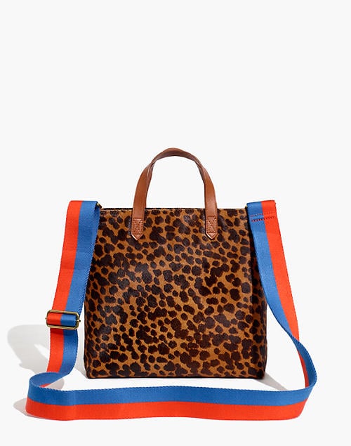 Madewell x Kule Zip-Top Transport Crossbody: Leopard Calf Hair Edition