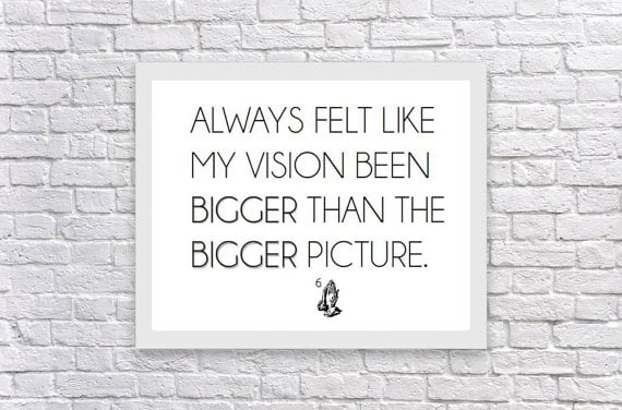 Drake Motivational Lyrics Wall Poster