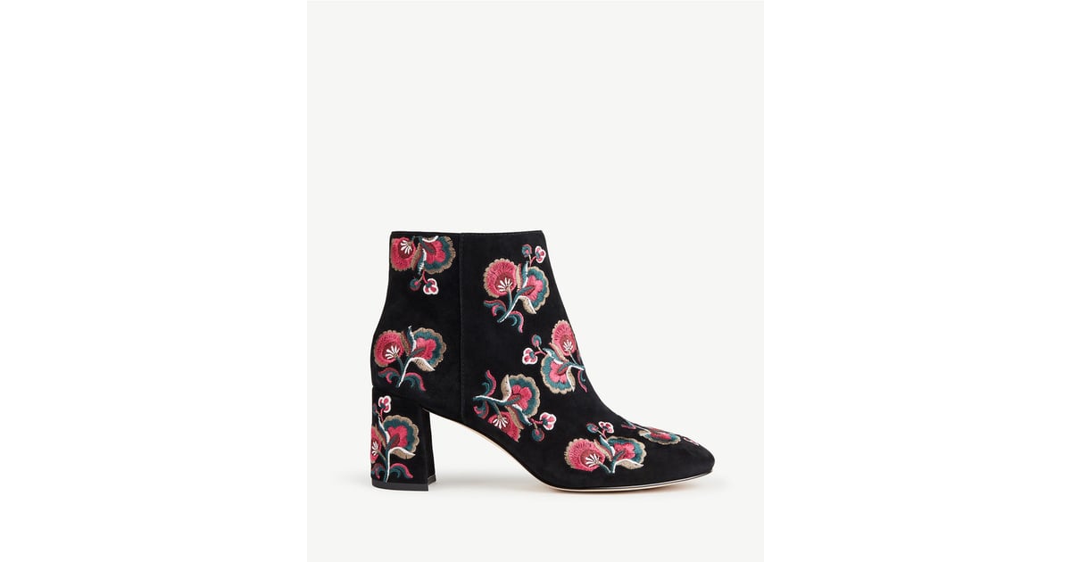 ann taylor suede booties