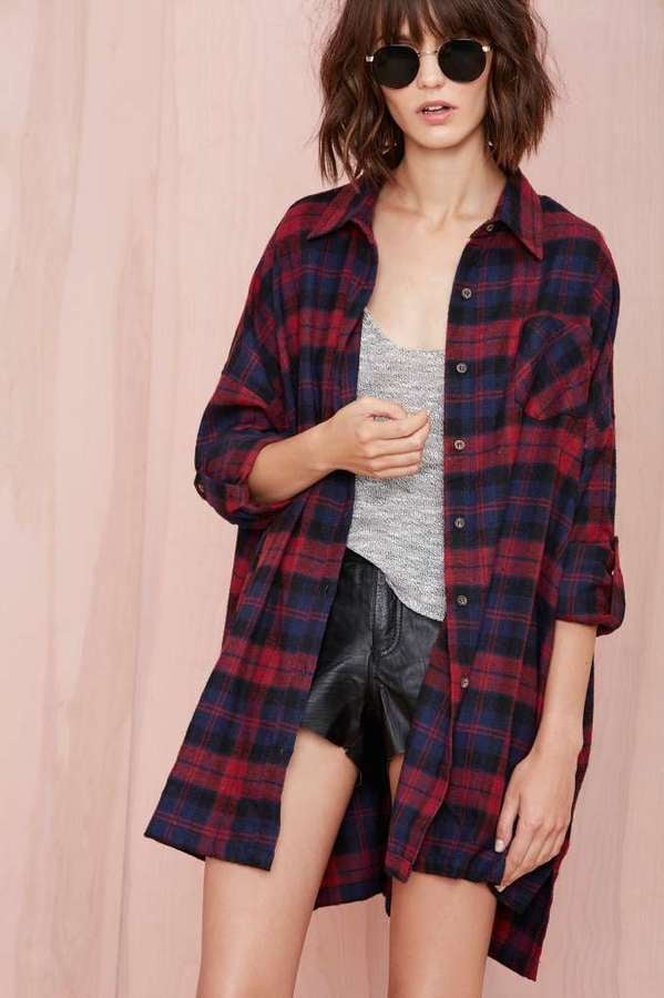 An Oversize Button-Front Shirt