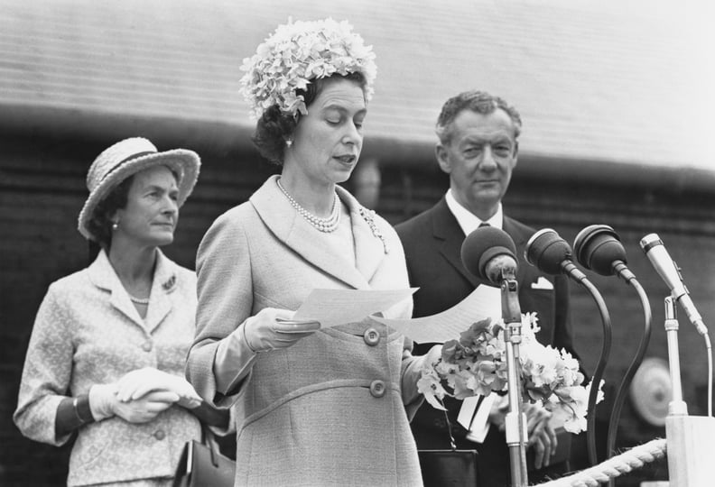 Queen Elizabeth II opens the Snape Maltings Concert Hall in 1967.