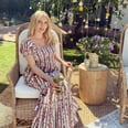Emma Roberts Wears a Romantic Floral Nap Dress For Her Magical Garden Baby Shower