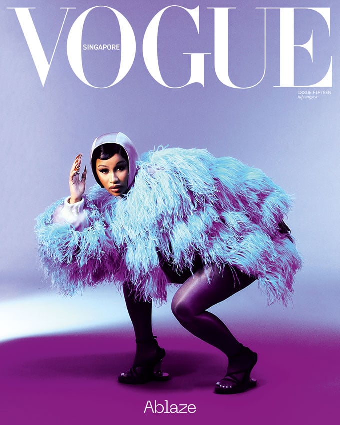 Cardi B Wearing Tom Ford in Vogue Singapore's July 2022 Issue