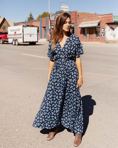 Christy Dawn "Lottie Dress" in Navy Bloom