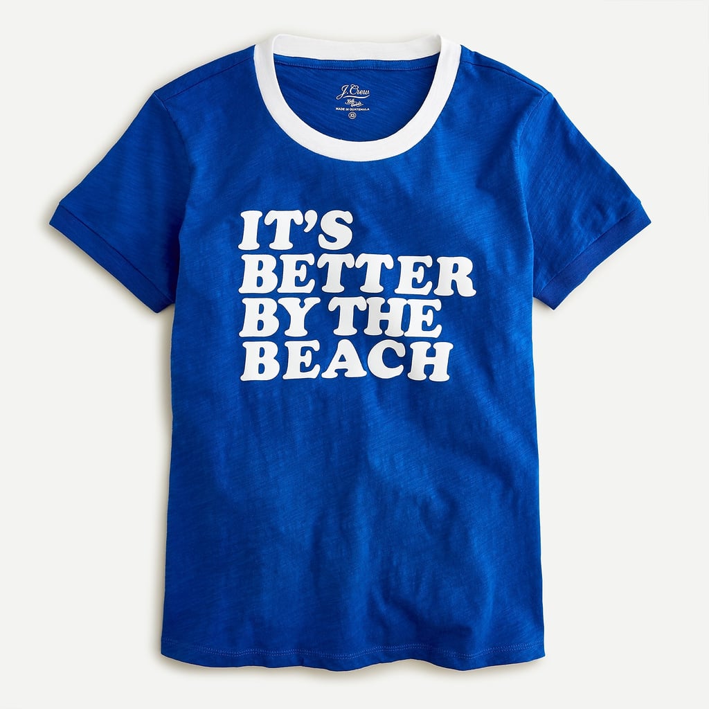 J.Crew Vintage Cotton "Better by the Beach" Ringer T-Shirt