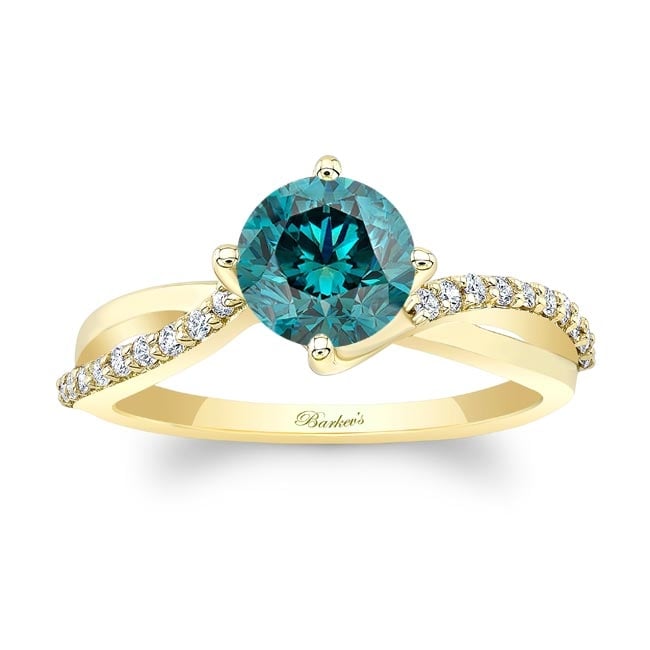 Barkev's Twisted Blue Diamond Ring