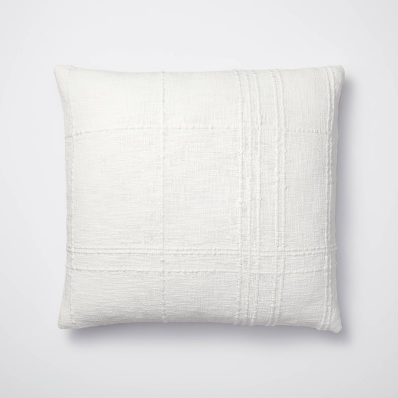 A Textured Piece: Threshold Designed With Studio McGee Euro Texture Tonal Plaid Throw Pillow