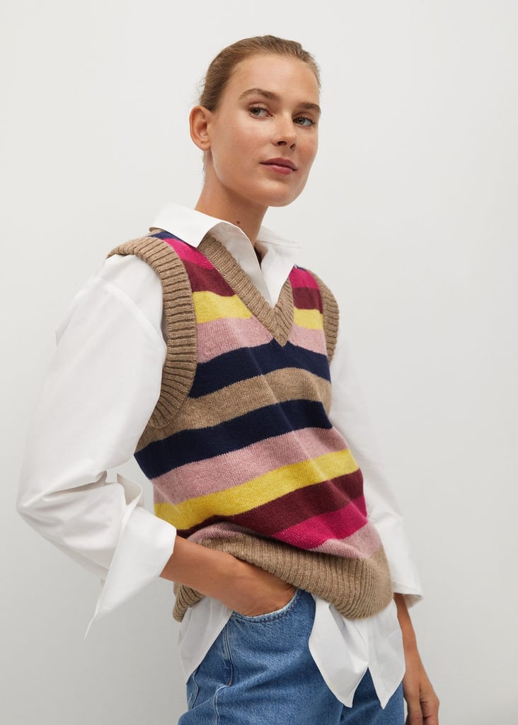Mango Multicoloured Knitted Vest