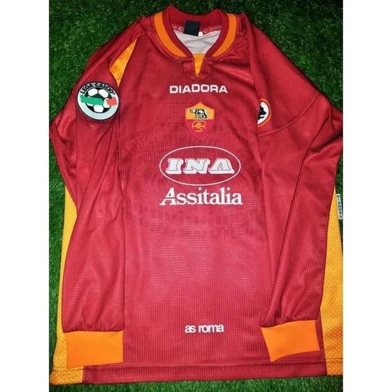 Totti As Roma Diadora 1997-1998 Soccer Jersey M