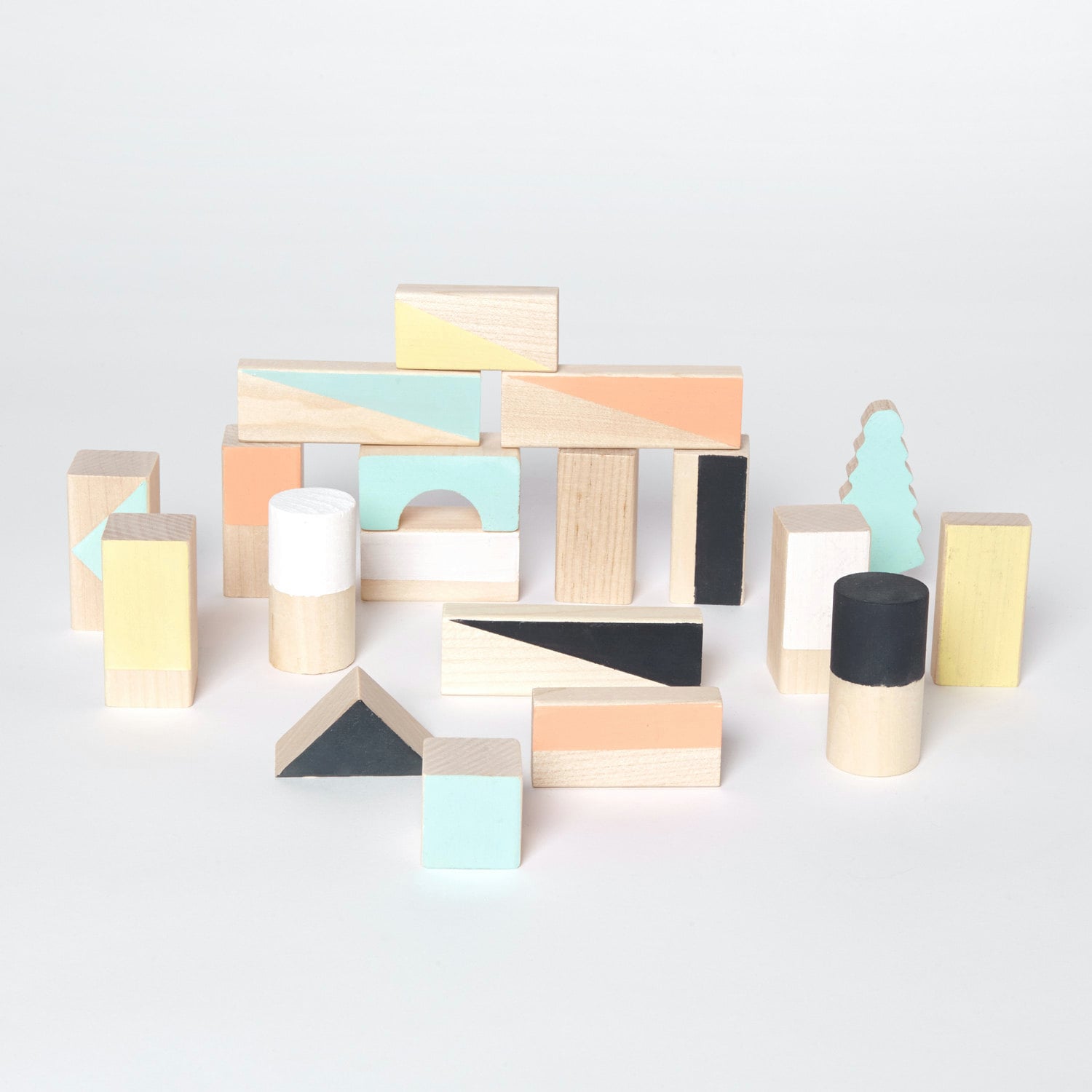 pastel wooden blocks