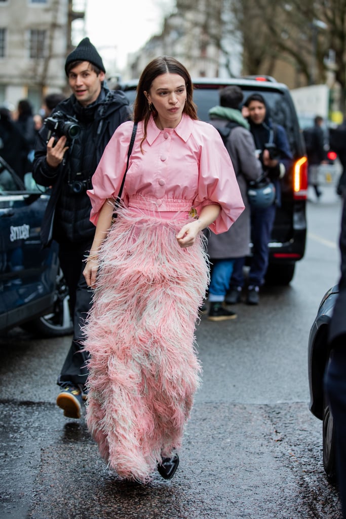 Can't get enough of pinks for spring/summer 2022? Try pairing the playful colour with a texture to match: feathers.