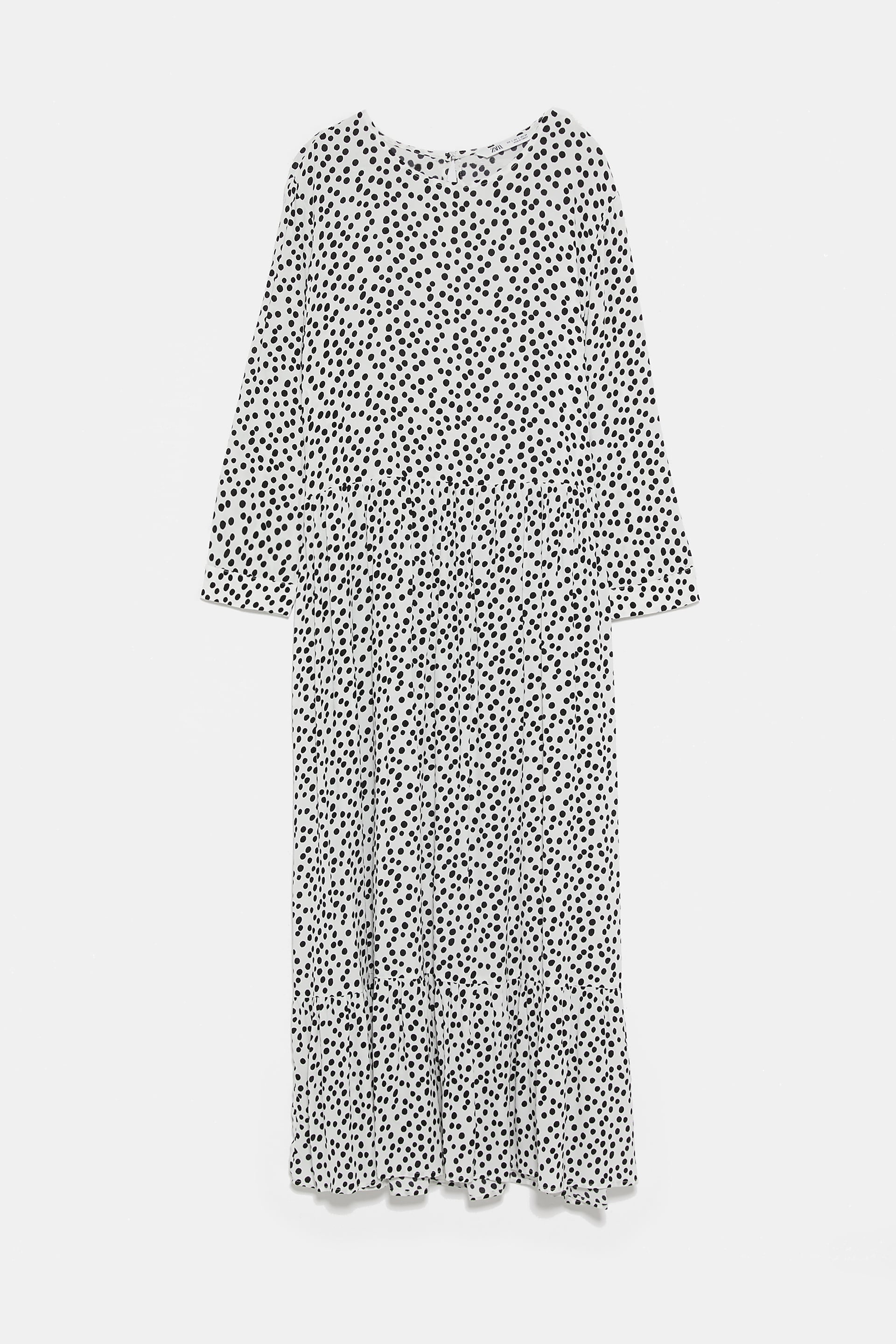 Zara dress black and white polka dot sale