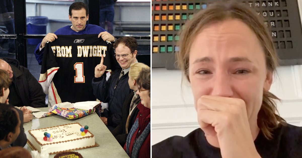 Jennifer Garner Cries After The Office Finale With Her Kids Popsugar Entertainment