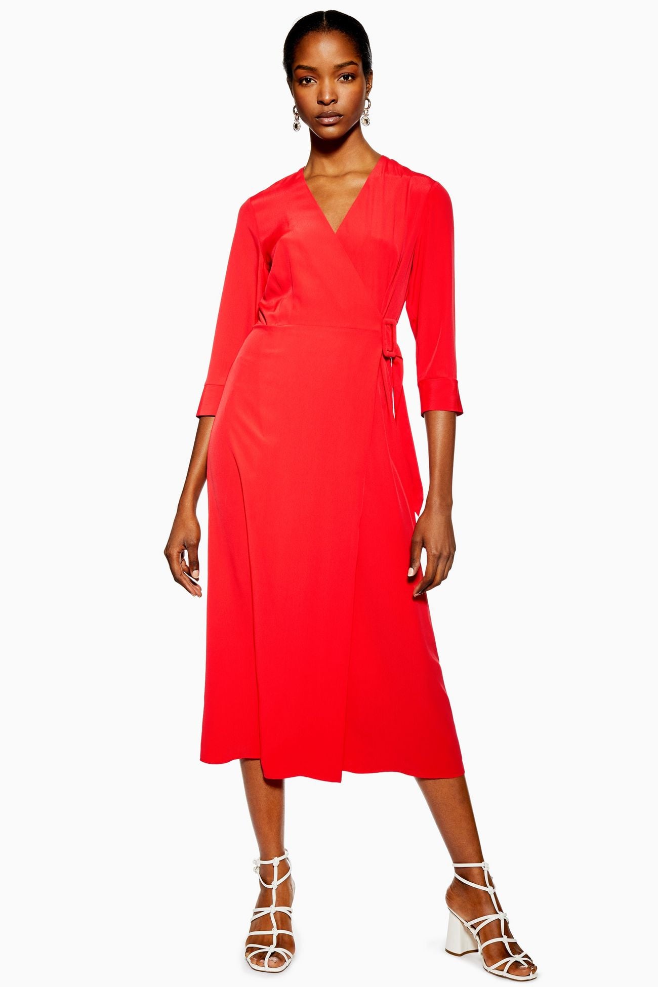 Topshop Buckle Wrap Midi Dress | 20 Dresses So Sexy and Flattering, It's  Like They Were Specially Made For Date Night | POPSUGAR Fashion Photo 12