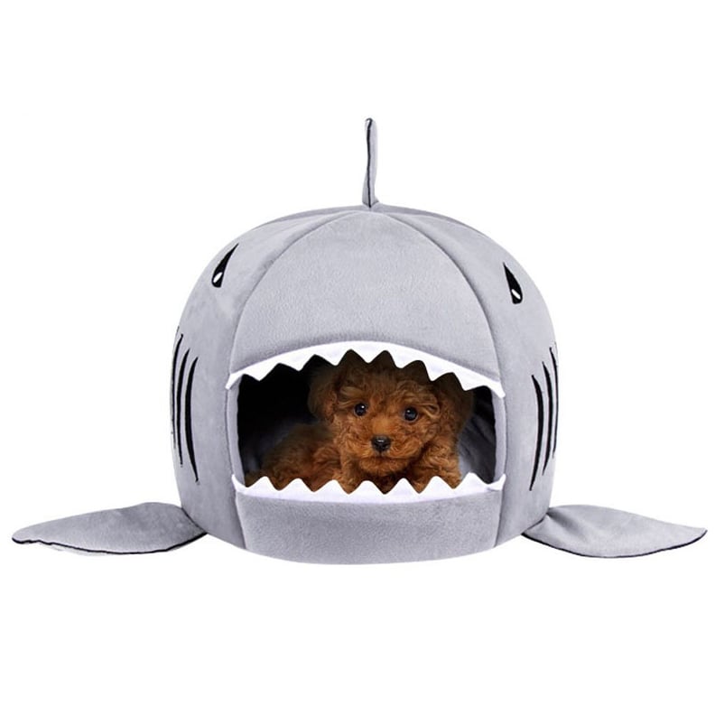 Shark Pet House Washable Dog Cave Bed