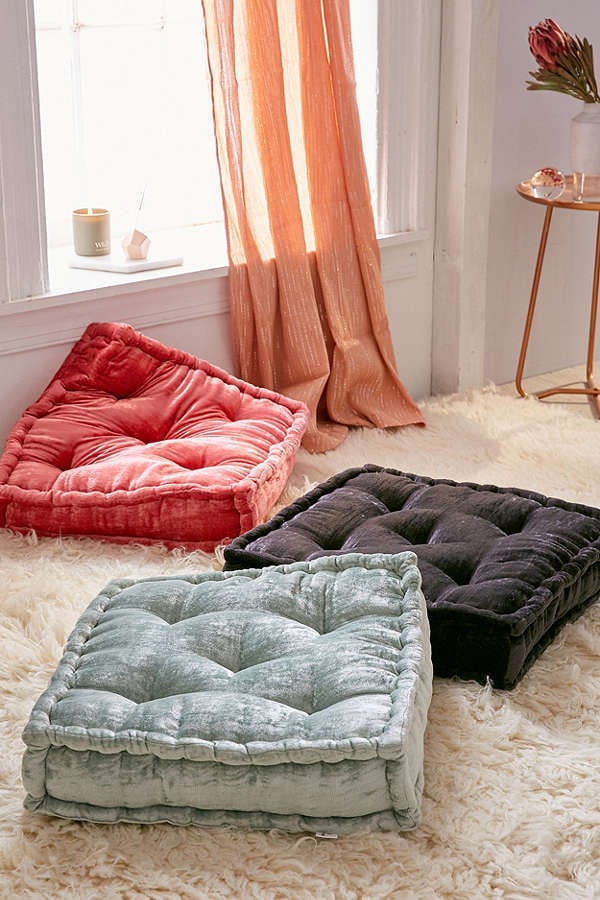 Urban Outfitters Ruthie Velvet Floor Pillow | Instantly Set the 