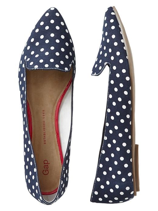 Gap Navy-and-White Polka-Dot Pointy-Toe Flats