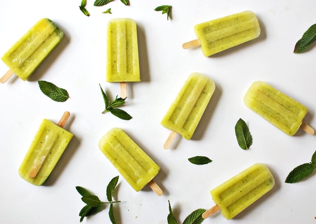 Pineapple Cucumber Mint Popsicles