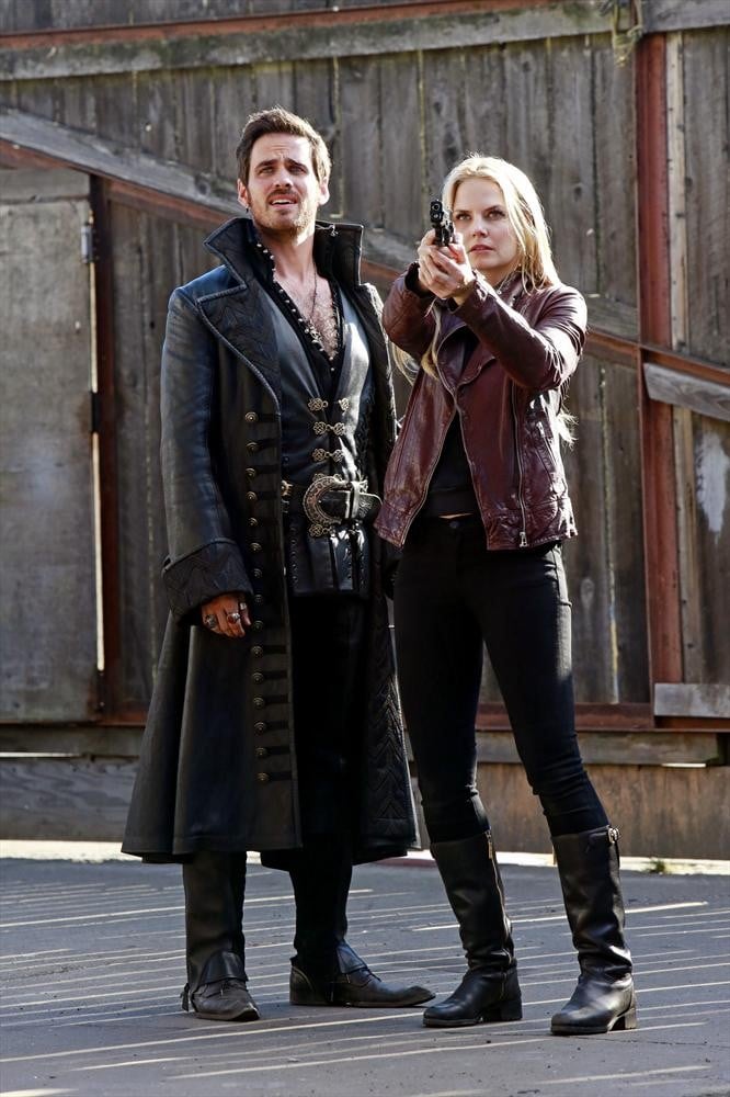 Finally, some Emma and Hook (Colin O'Donoghue) action — but it's like, gun action.