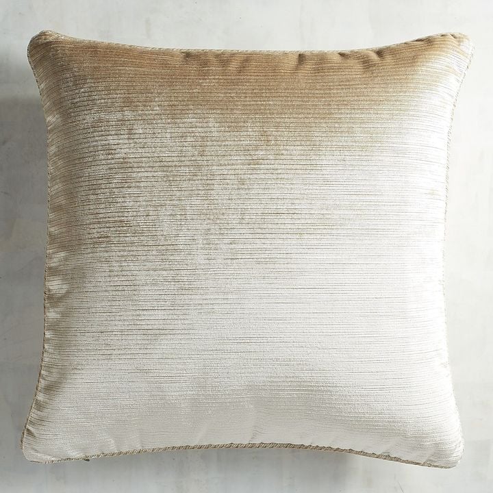 Pier 1 Imports Luxe Velvet Ivory Striped Pillow