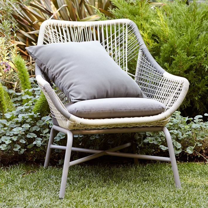 Huron Outdoor Small Lounge Chair and Cushion