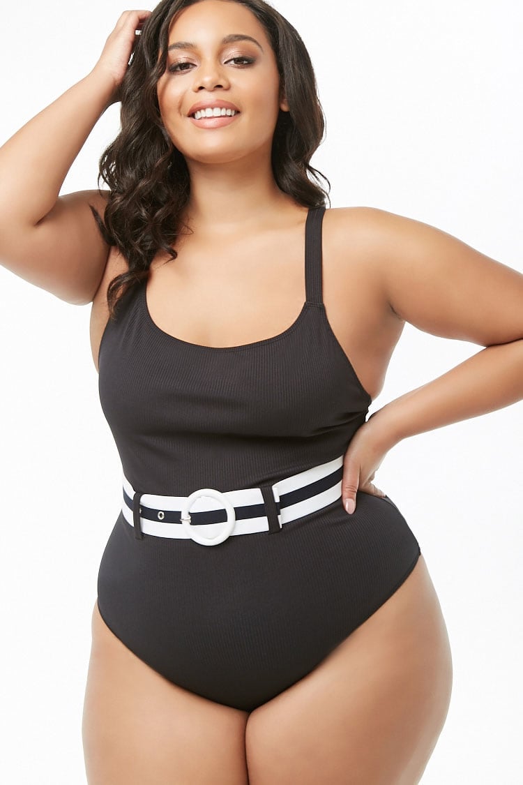 Forever 21 Plus-Size Belted One-Piece Swimsuit