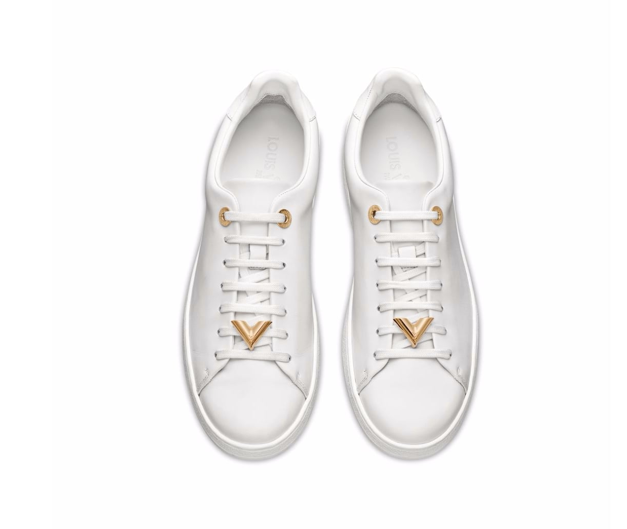 LV Louis Vuitton White Frontrow Crystal Sneakers/Shoes