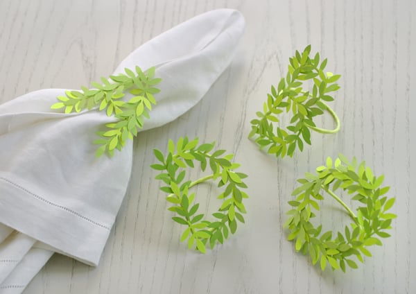 Handmade Leaf Napkin Rings
