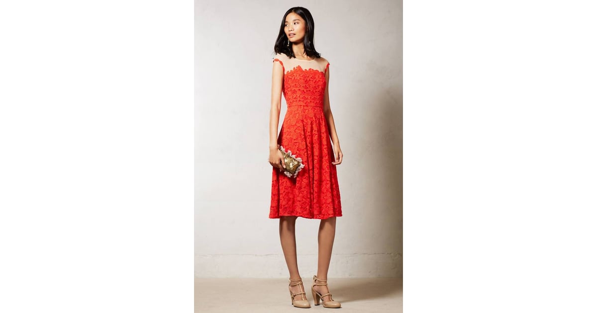 venus red lace dress