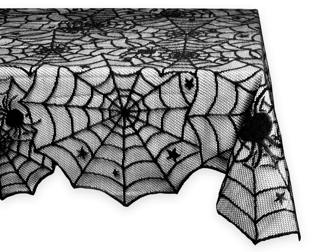 Black Spider Web Tablecloth