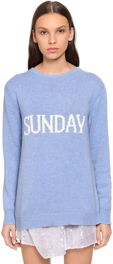 Alberta Ferretti Oversized Sunday Wool & Cashmere Sweater