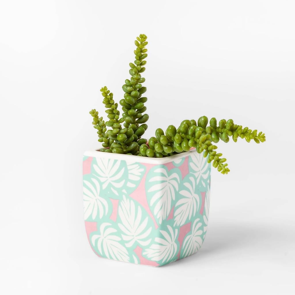 Palm Leaf Square Planter