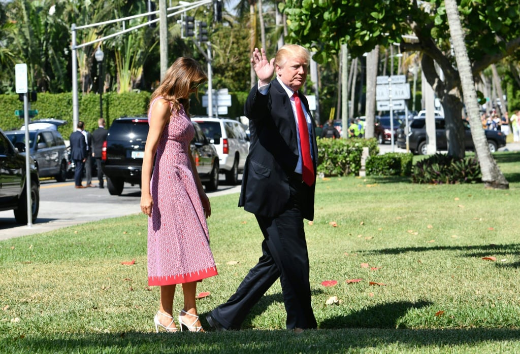 Melania Trump Pink Dress on Easter 2018