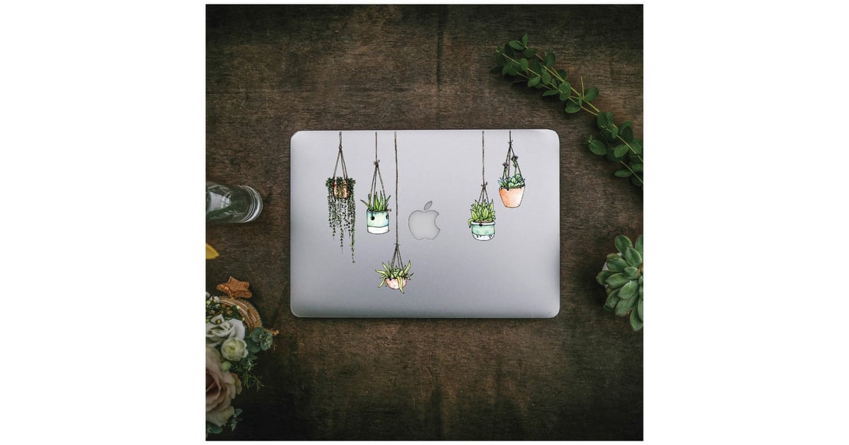 Illustrated Hanging Plant Laptop Stickers 28 Cute Laptop Stickers You