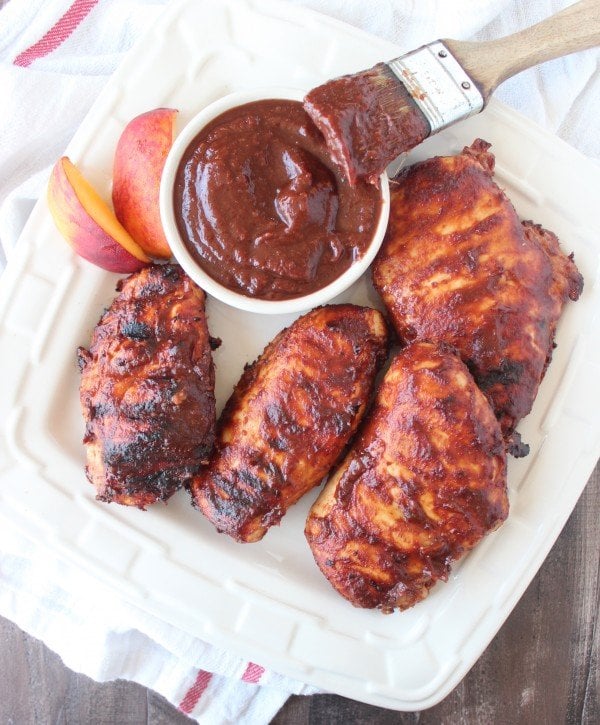 Grilled Peach Balsamic Barbecue Chicken