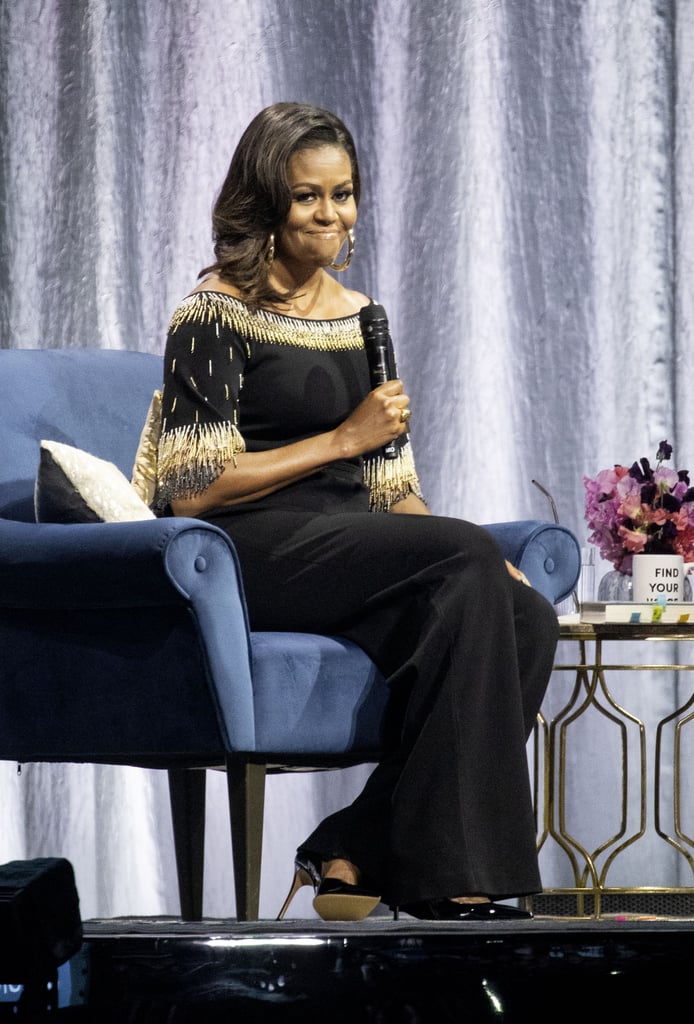 Michelle Obama Beaded Stella McCartney Jumpsuit on Book Tour