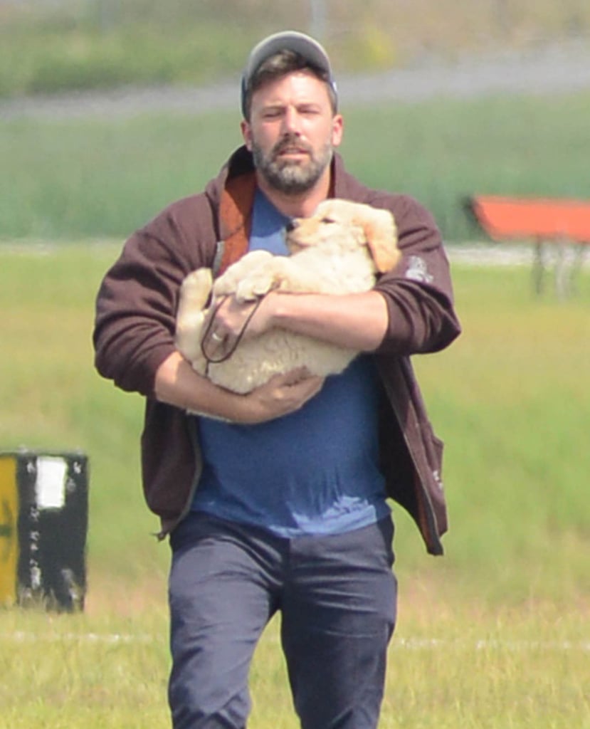 Ben Affleck Holding Puppy in Atlanta | Photos | POPSUGAR ...