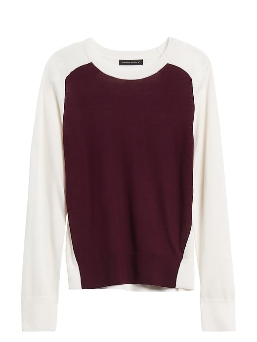 Banana Republic Washable Merino Color-Block Sweater