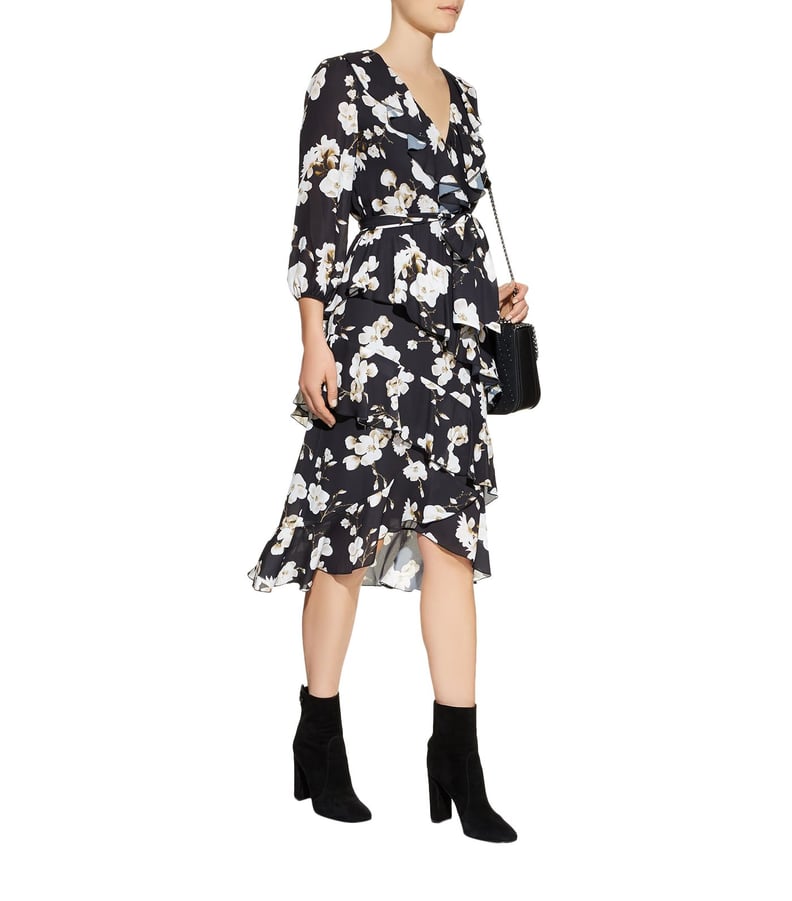 Alice + Olivia Kye Ruffle Wrap Dress