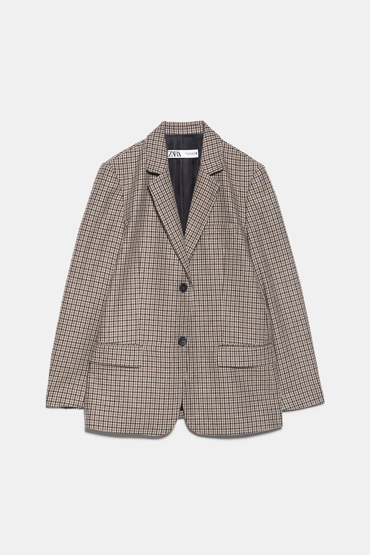 Zara Houndstooth Blazer | Cute and Affordable Winter Outfits From ...