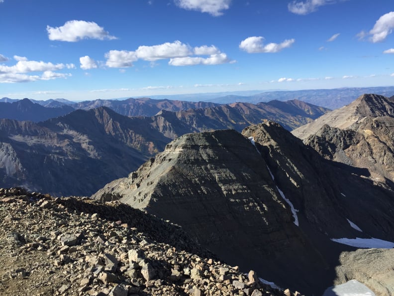 Then we hiked on to the peak at 14,278 feet . . .