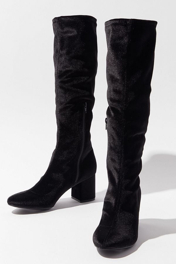 Urban Outfitters Alana Velvet Knee-High Boot