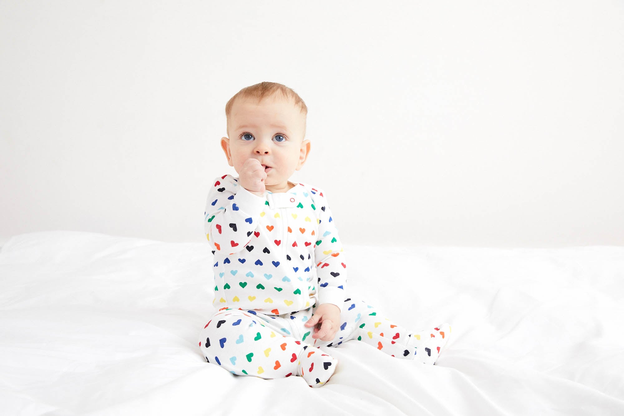 Primary Rainbow Heart Pajamas POPSUGAR Family