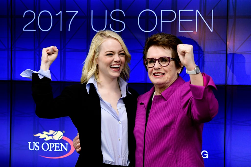 Emma Stone and Billie Jean King at US Open