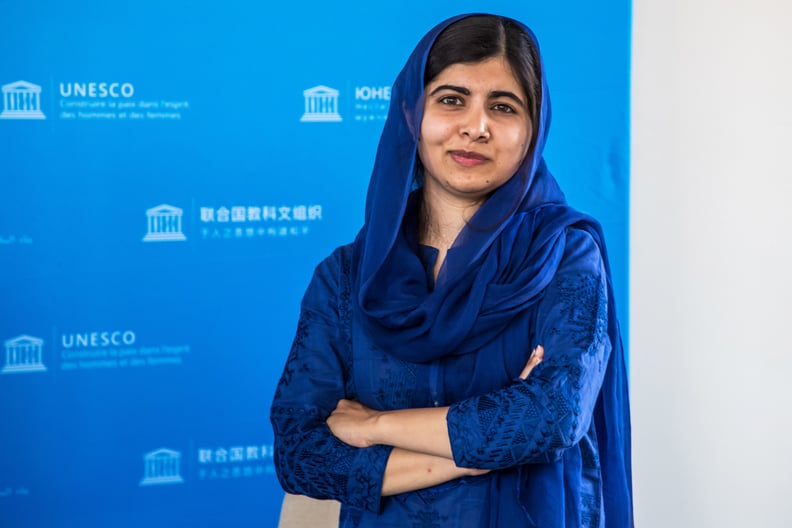 Nobel Peace Prize laureate Malala Yousafzai poses for photo session during the G7 Development and Education Ministers Meeting, in Paris, on July 5, 2019. - France is hosting the rotating presidency of the G7 in 2019. The 45th G7 Summit will be held in Aug