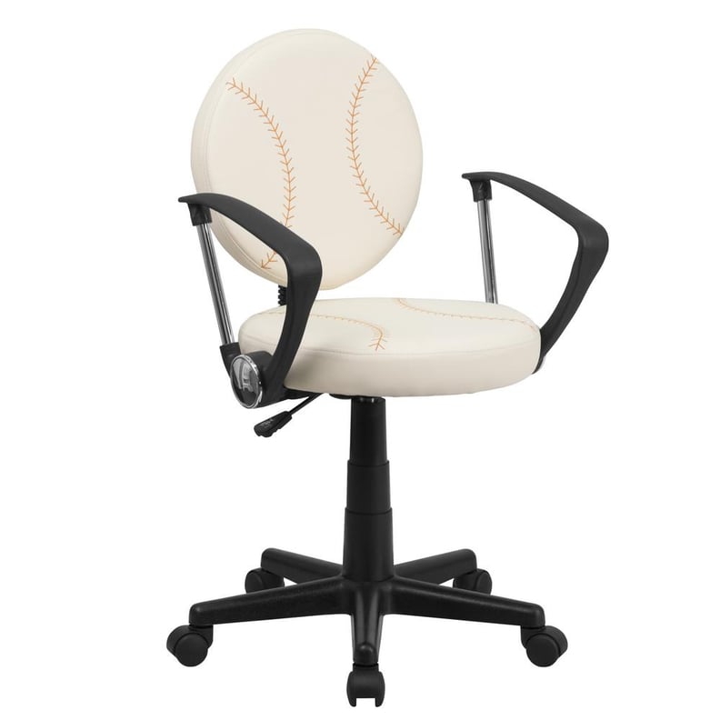 Flash Furniture Baseball Office Chair in Cream