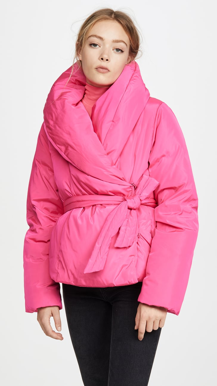 adidas pink puffer coat