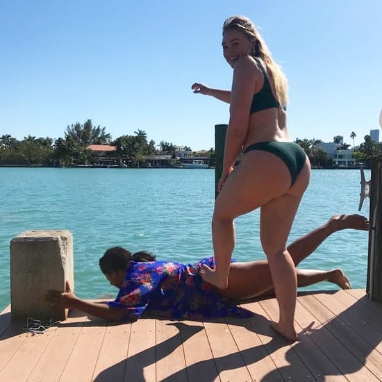 Iskra Lawrence Wearing a Green Bikini