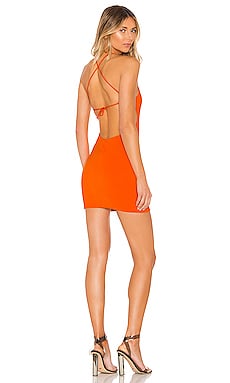 Superdown Emily Tie-Back Dress in Orange