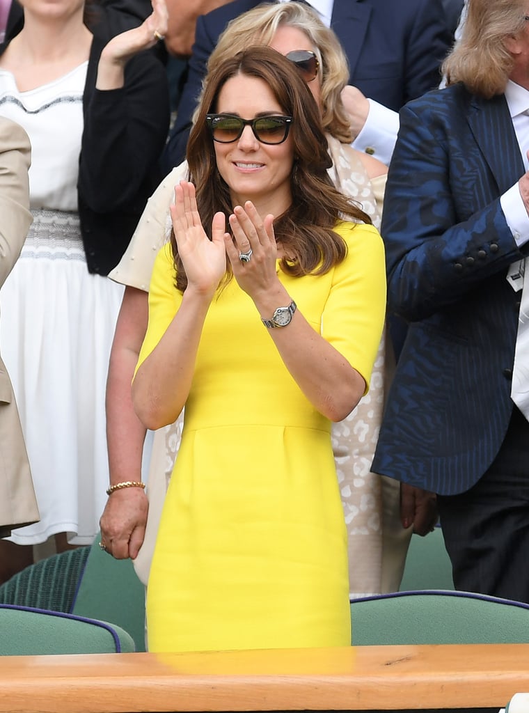 The Duchess of Cambridge dropped by Wimbledon to take in a few matches in early July.